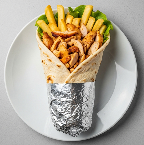 3. Chicken Shawarma Chips In Wrap 