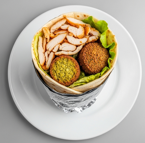 5. Chicken Shawarma Falafel In Wrap 