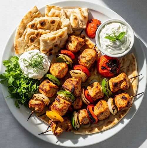 21. Charcoal Chicken Shish & 1 Naan Bread 